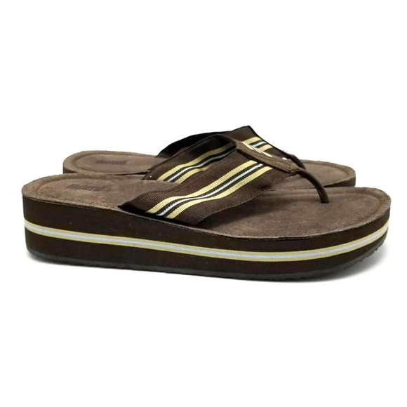 Nomi Womens Flip Flop Sandals Wedge Slip On - Picture 1 of 10